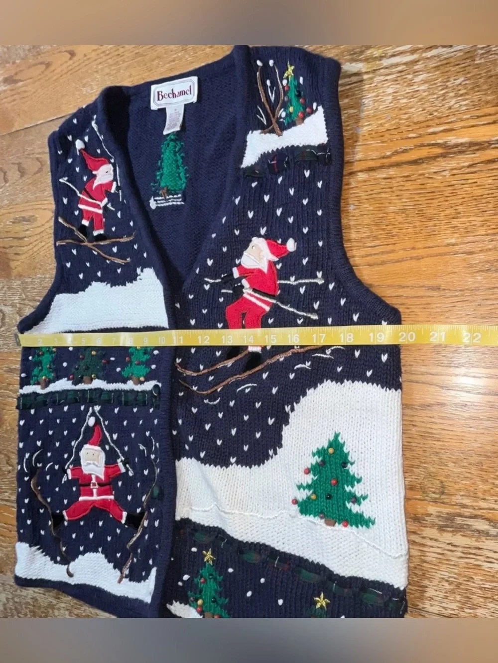Vintage Bechamel Christmas Sweater Vest Size Medium